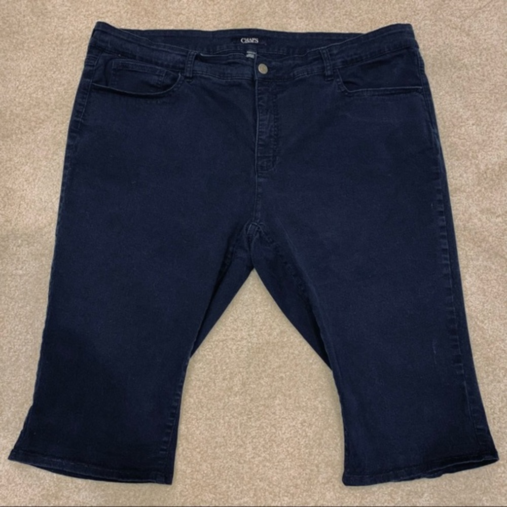 Chaps Navy Stretch‎ Denim Shorts 22W